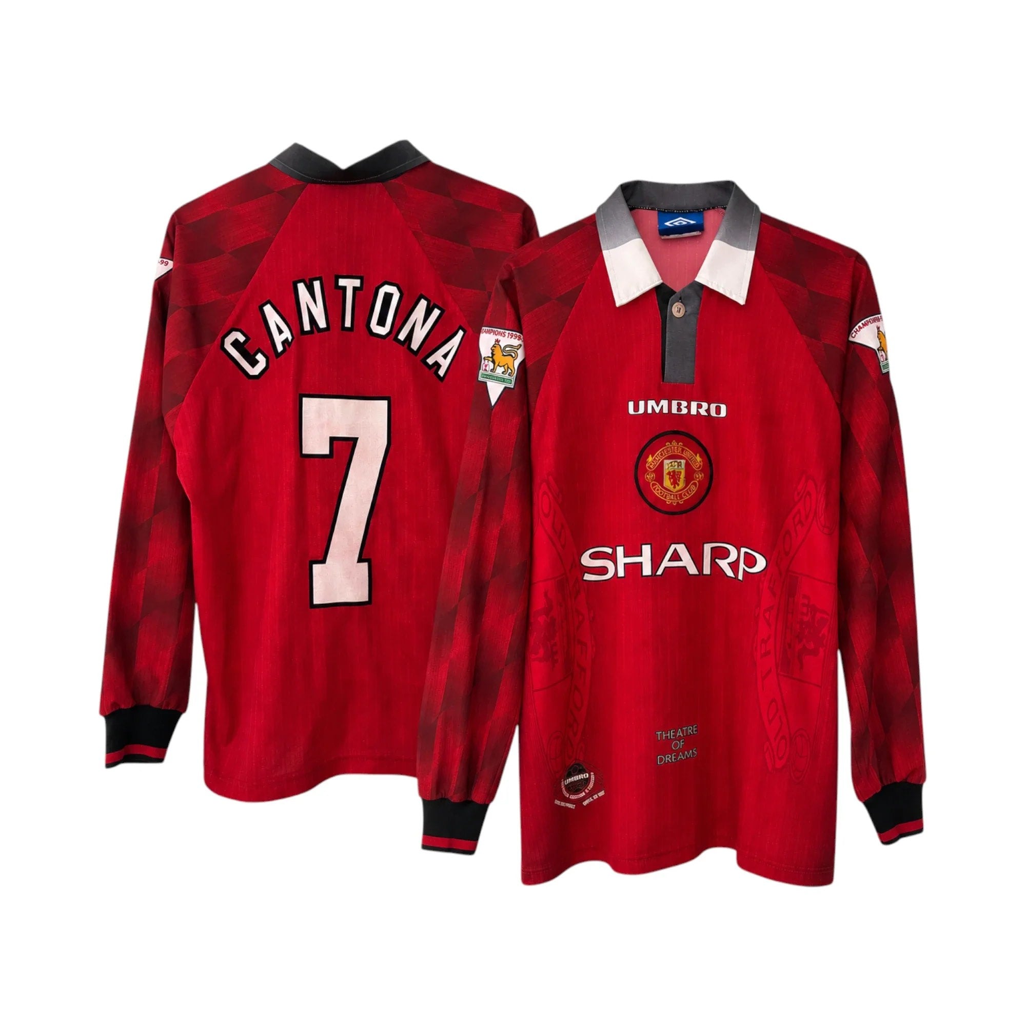 ウェア Manchester United CANTONA 7 Manchester United Home Shirt 1997/98 - Cantona 7 L/S - Buy online